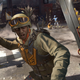 A solider wielding a large knife attacks the player who is also using a big knife.